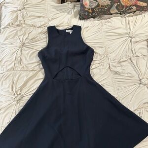 Elizabeth and James Navy Cutout Fit-and-Flare Dress- sz 0
